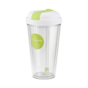 Spill-Proof Leak-Proof Break-Proof Double Wall Insulated Straw Sippy Cup for Boys Girls Adults(Green/320ml)