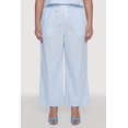 thumbnail image 3 of Women's Plus Size Striped Poplin Drawstring Waist Pants, 3 of 4