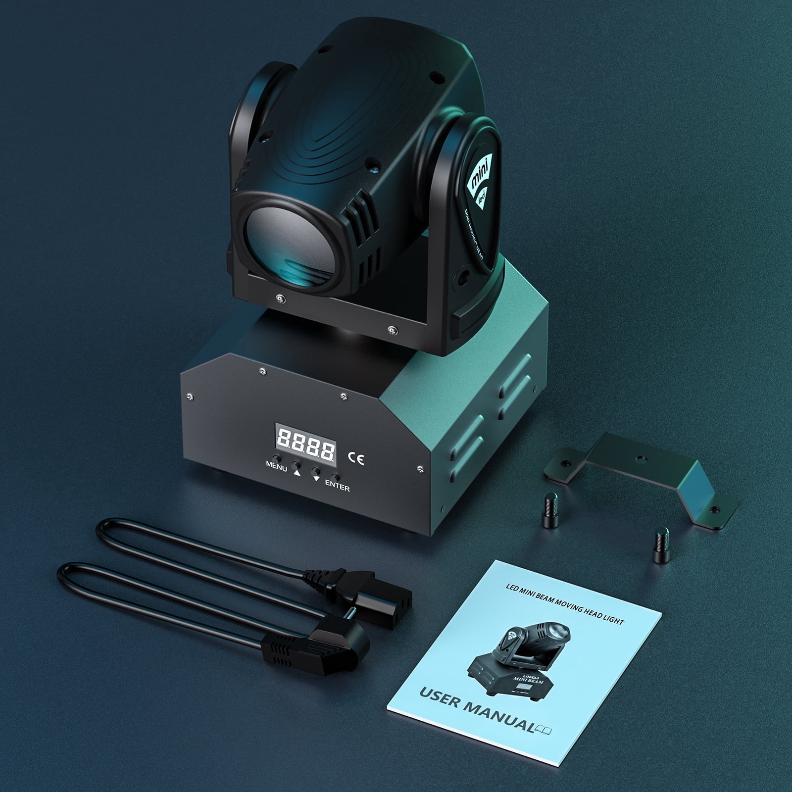 2 Focos Móviles LED RGBW De 100W DMX - Para Fiestas Y Espectáculos - Control DMX, Sonido, Automático