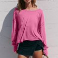 thumbnail image 4 of ZDNIXIAN Womens Summer Tops ,Back Cross Cutout Long Sleeve Workout Shirt, Lightweight Breathable Sports Pullover, 4 of 5