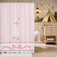 thumbnail image 2 of Erosebridal Goose Shower Curtain 72Wx72L for Girls, Pink Stripes Waterproof Bathroom Curtain, 2 of 5