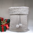 thumbnail image 1 of Holiday Santa Sack Terciopelo suave de buena calidad con grandes sacos de Navidad de terciopelo con monograma de Pom Pom, 1 of 4
