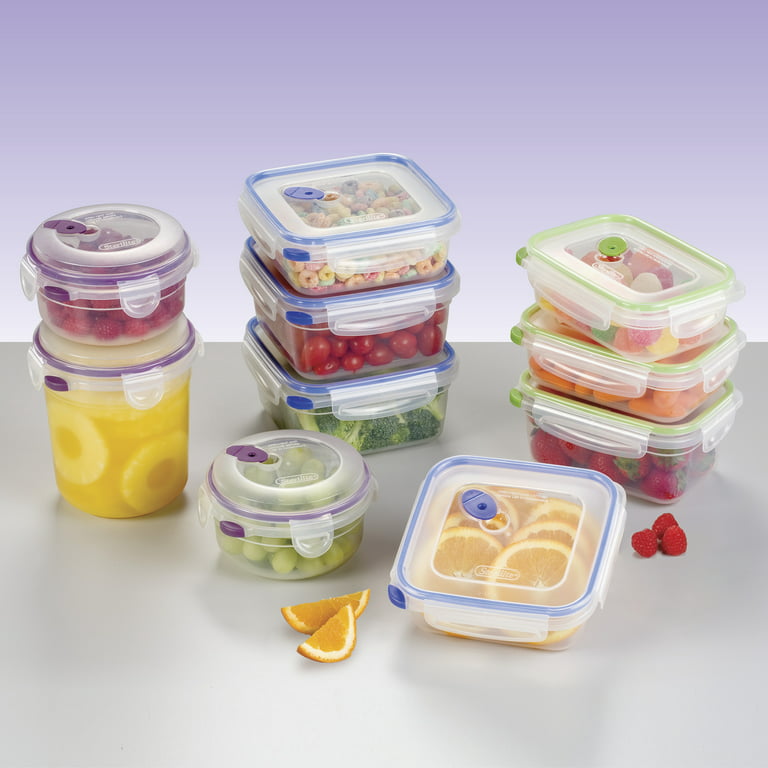 Sterilite Ultra Seal Plastic 4 Container Food Storage Set