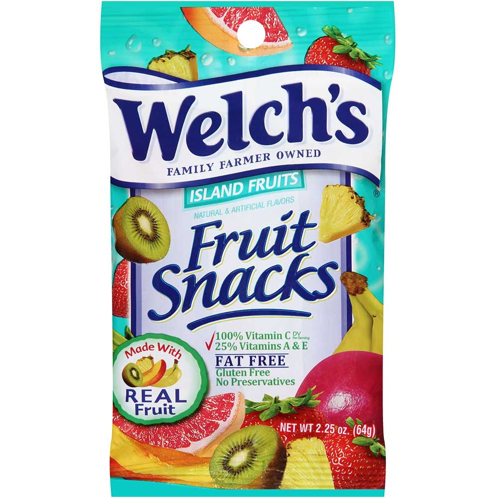 Welchs Island Fruit Snacks, 2.25 Ounce 48 per case.