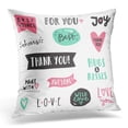 thumbnail image 1 of EREHome Doodle of Text Labels Hand Drawn Tag Pillow Case Pillow Cover 20x20 inch, 1 of 1