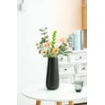 thumbnail image 4 of 11 Inch Tall Matt Black Ceramic Vase for Flowers & Pampas Grass, Classic Rustic Style Decorative Vases for Home Decor Table Centerpieces, 4 of 4