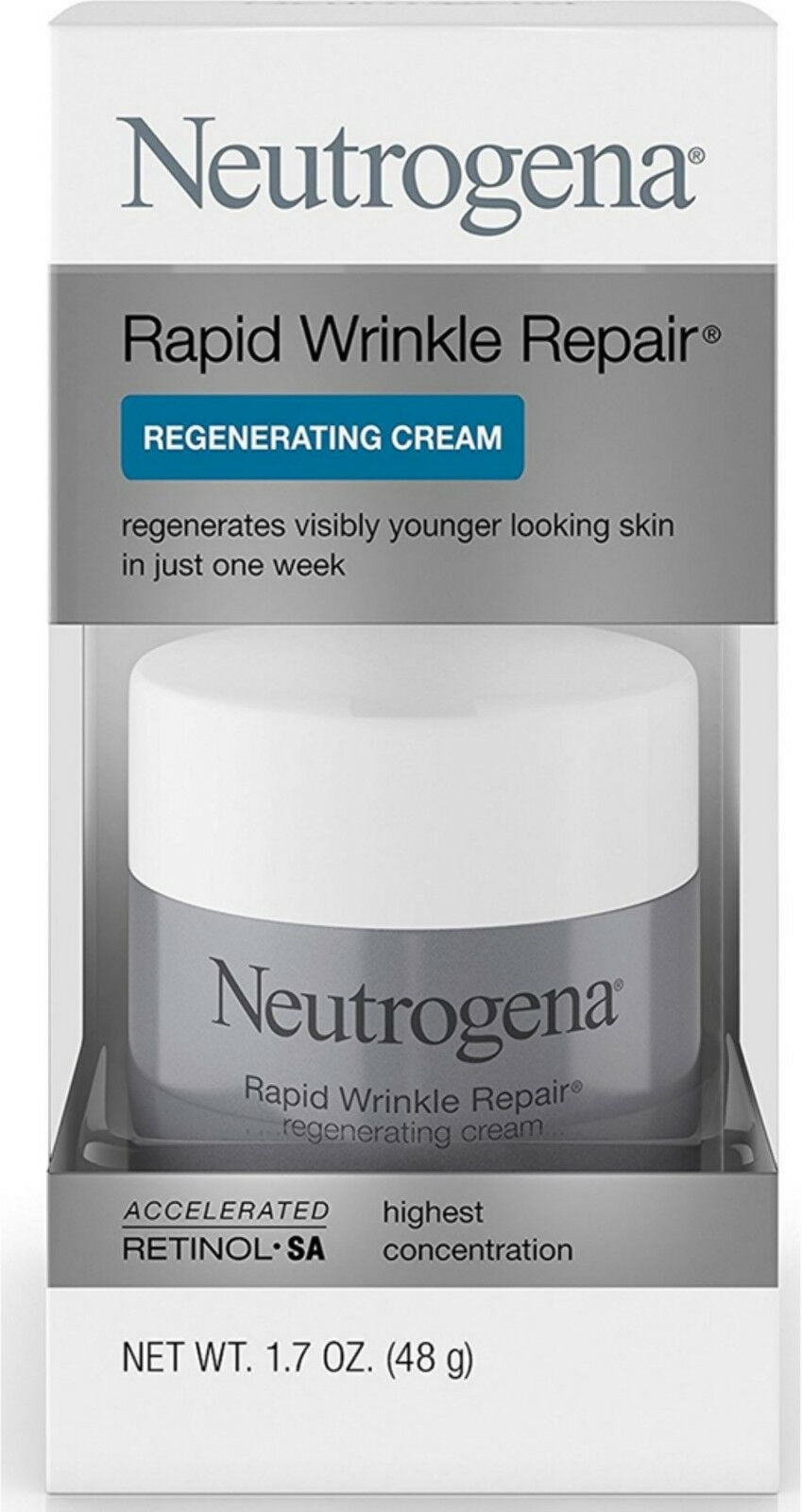 Neutrogena Rapid Wrinkle Repair Regenerating Cream 1.7 oz (Pack of 4