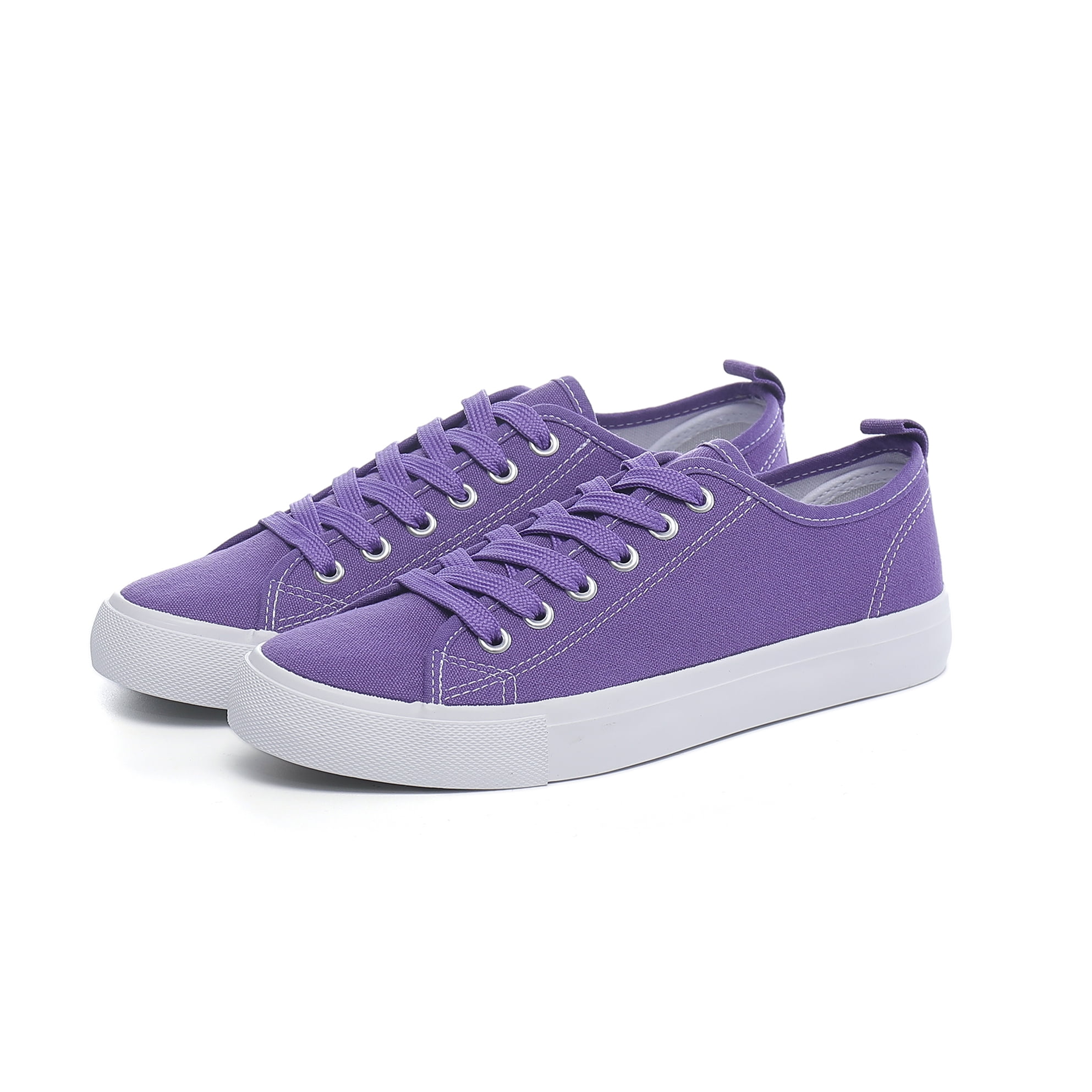 Skylar Canvas Women's Sneakers - Canvas Shoes for Women Sneakers, Comfortable Sneakers for Women, Purple with size 8