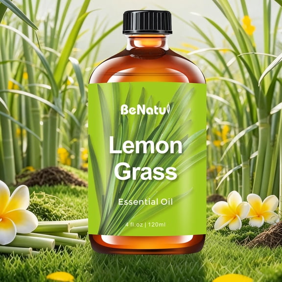 BeNatu Lemon Grass Fragrance Oil, 4 fl oz (120ml) – Pure, Natural Scent for Aromatherapy, Home & Office Use