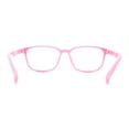 thumbnail image 4 of Kids Soft TR90 Plastic Rectangle Blue Light Filtering Computer Glasses Pink, 4 of 4