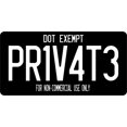 thumbnail image 1 of Lawful Traveler Private On Black Photo License Plate, 1 of 1