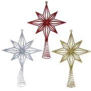 Stable Metal Stars Tree Toppers With Reflective Fronts Perfect For Traditional Modern Holiday Themes