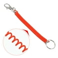 thumbnail image 3 of Uxcell 6.7" Spiral Retractable Spring Coil Keychain Stretch Cord Key Ring for Keys Wallet Cellphone, Red 2 Pack, 3 of 5