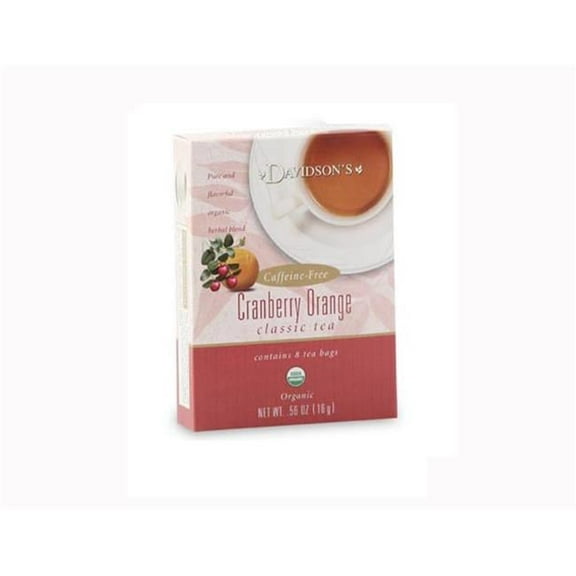Davidson Organic Tea 2128 Cranberry Orange Tea- Box of 8
