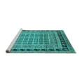 thumbnail image 2 of Ahgly Company Machine Washable Indoor Rectangle Oriental Turquoise Blue Industrial Area Rugs, 6' x 9', 2 of 4