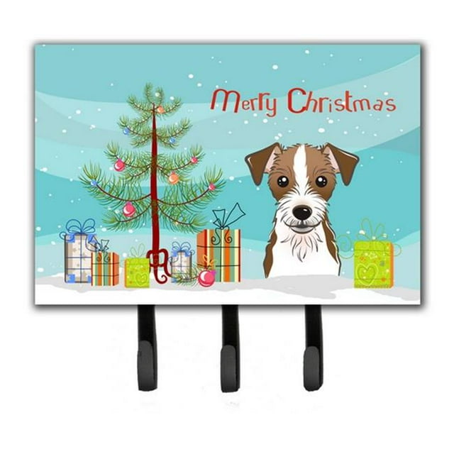 Carolines Treasures BB1574TH68 Christmas Tree & Jack Russell Terrier Leash or Key Holder