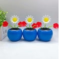 thumbnail image 4 of Adorno decorativo para coche con forma de flor de manzano y energía solar, columpio automático con forma de girasol, 4 of 5