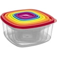 thumbnail image 3 of Rectangle Food Storage Containers, Set of 7 - Southern Homewares - Colorful Rectangle Holders w/Snap-On Lids, 3 of 6