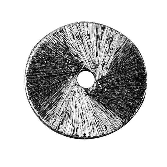 BR-218-14MM Black Rhodium Overlay Round Shape Chip Bead