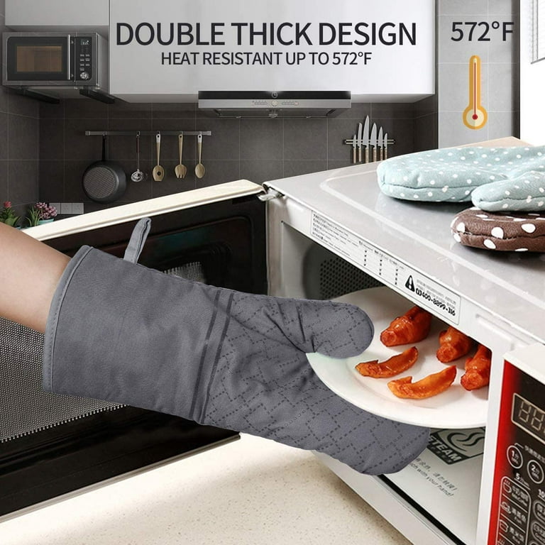 Kitchen Pantry Oven Mitt and Pot Holder Set, 4 Piece