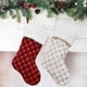 thumbnail image 5 of Clear Medias navideñas de 18 pulgadas, bolsa de regalo a cuadros con lentejuelas para árbol, chimenea, decoración de fiesta familiar, 5 of 5