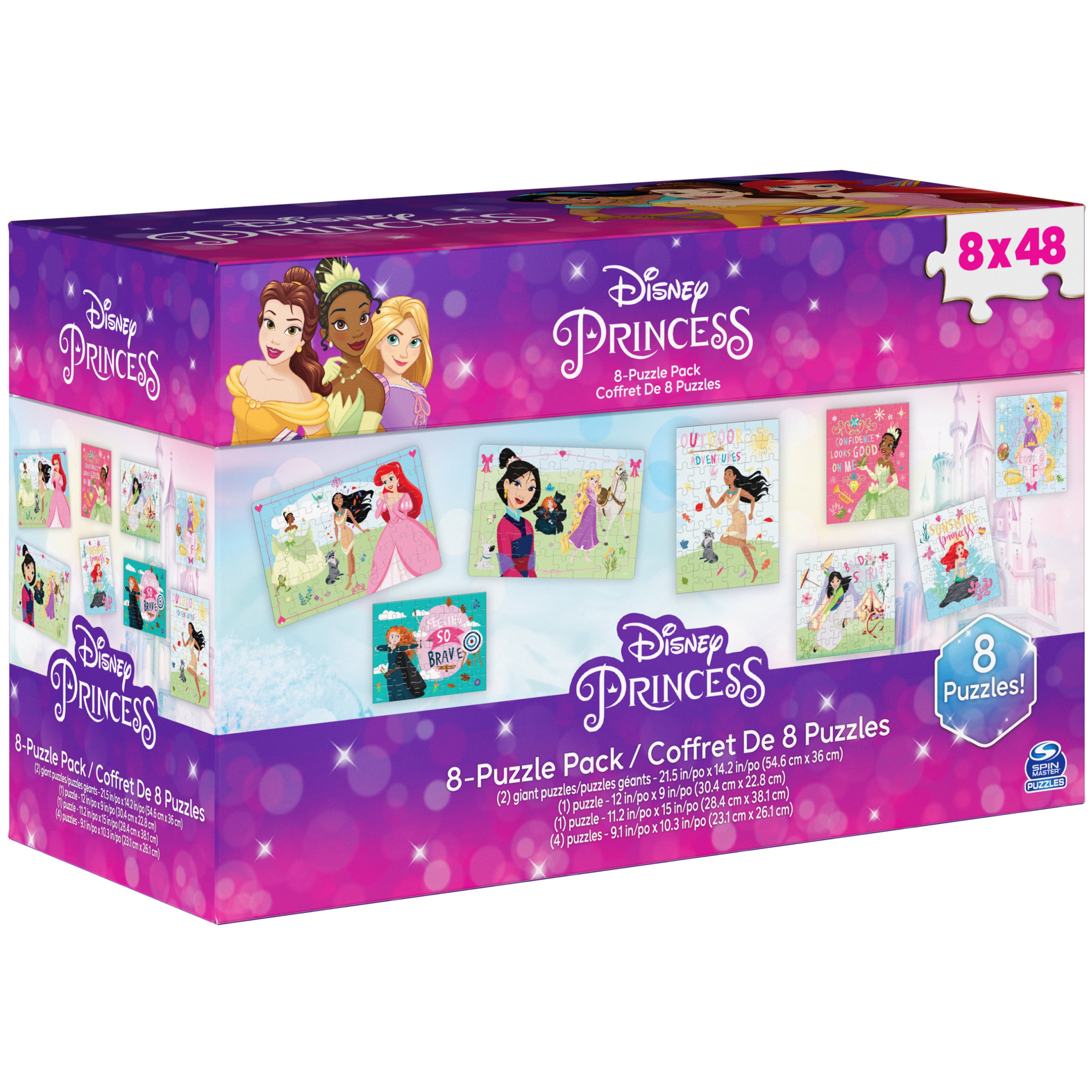 Disney Princess Tiana Jasmine Puzzle 48 Piece Kids On The Go Resealable Bag lot 