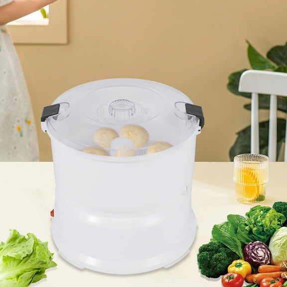 Electric Potato Peeler Machine 85w Automatic Potato Peeling Machine 2-in-1 Electric Potato Peeler 10.62*10.03 In(D*h) for Home Use