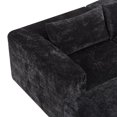 thumbnail image 6 of Christopher Knight Home 107" Compressed Sectional Sofa, Fabric Upholstery with Ottoman, Pillow Back, Black, 6 of 11