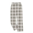 thumbnail image 4 of CQONEPT Flannel Plaid Pj Pants for Mens Cozy Casual Drawstring Pant Lightweight Sleepwear Pajama Bottom with Pockets Gray M, 4 of 4