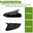 thumbnail image 3 of Unique Bargains 1 Set ABS Left Right Side Mirror Cover Cap Replacement Gloss Black for Honda 10th Gen Civic 2016-2021 Ox Horn Mirror Guard Cover, 3 of 7