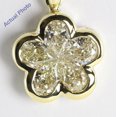 thumbnail image 2 of 18k Yellow Gold Invisible Setting Pear Cut Diamond Flower Pendant (1.08 Ct, M-N Color, VS Clarity), 2 of 2