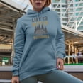 thumbnail image 2 of Life Is Better Outdoors, Light Blue Hooded Sweatshirt or Hoodie, XL, 2 of 5