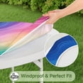 thumbnail image 5 of Rainbow Tie Dye Swirl Pattern Round Fitted Tablecloth with Elastic Edge,Dining Table Cover Waterproof,Outdoor Round Tablecloth for Camping,Dining,Indoor and Outdoor, 5 of 7