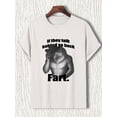 thumbnail image 3 of [1 Pce T-Shirt Graphique à la Mode] T-Shirt Décontracté d'Été à Col Rond, Tissu en Polyester Tricoté avec Légère Élasticité, Coupe Régulière, avec Imprimé Graphique Humoristique, pour Adultes, Usage Quotidien à la Mode, 3 of 8