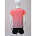 thumbnail image 3 of Xnihocha Soccer Uniforms for Kids Boys Football Jersey V Neck Practice T Shirt and Sport Shorts Set Pink 4XS, 3 of 6