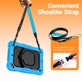 thumbnail image 4 of for iPad Mini 5th/4th Generation Case 7.9 inch 2019/2015, 360 Rotating Shockproof Cover with Stand, Handle, Shoulder Strap, Sky Blue, 4 of 7