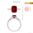 thumbnail image 5 of ANGARA Lab Grown 3 Ct Emerald-Cut Ruby Side Stone Engagement Ring for Women in 14K White Gold (Size-9x7mm) | July Birthstone, Birthday, Anniversary, Jewelry Gift for Women | Lab-Grown Ruby Ring, 5 of 7