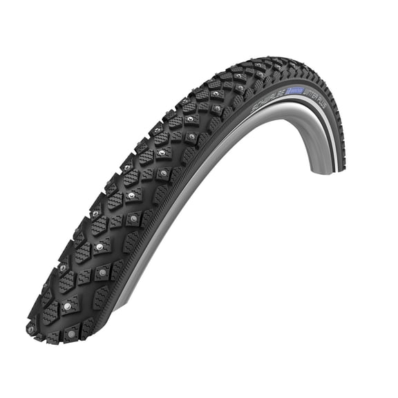 Schwalbe Marathon Winter Plus HS 396 Studded Wire Bead Mountain Bicycle Tire (Black-Reflex - 20x2.15)