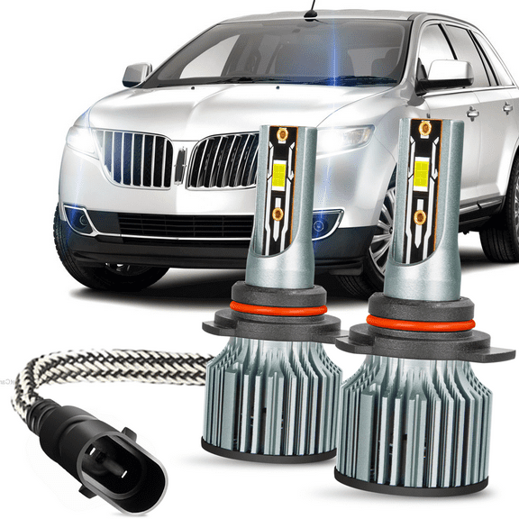 WVKVII Fit for 2011-2015 Lincoln MKX - 2PC 9012/HIR2 LED Headlight Bulbs High / Low Beam Set