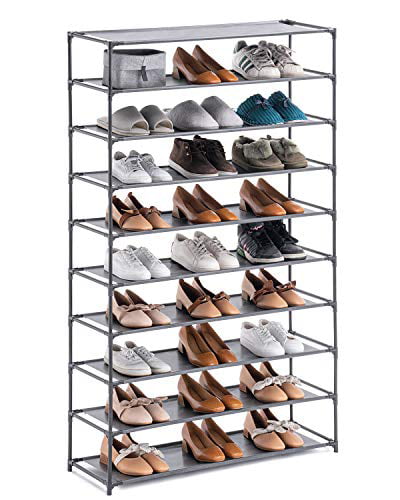 Beige YOUDENOVA Shoe Rack with Dustproof Non-Wonven Fabric Shoe Storage Organizer Cabinet Tower