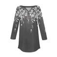 thumbnail image 5 of Long Sleeve Shirts for Women 3/4 Length Sleeve Tops Spring Neck Casual Print Tunic T Shirts Three Quarter Length Tops Long Sleeve Tops, 5 of 5