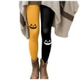 thumbnail image 4 of YDFCWXW Women's High Waisted Halloween Soft Stretchy Funny Seasonal Printed Leggings Tummy Control Yoga Pant (Gold, XL), 4 of 6