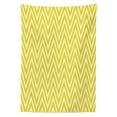 thumbnail image 3 of Ambesonne Yellow Chevron Tablecloth Rectangular Table Cover, Modern Thin Line, 60"x84", Yellow White, 3 of 4