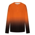 thumbnail image 4 of Rloper-Lop Mens Long Sleeve Henley Shirts 1/63 Button Down Gradient Color Printed Vintage Tops Slim Fit Golf Polo Shirts Casual Outdoor Tees, 4 of 4