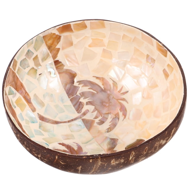 Shisuyan Coconuts Shell Salad Bowl Novelty Coconuts Shell Food Holder Home Hotel Food Container Decor