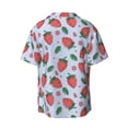 thumbnail image 4 of Goofa Strawberries Printed Men's Casual Short-sleeved Shirt,Lightweight Breathable Button-down,Summer Casual men's top,Versatile Fashion shirt-X-Large, 4 of 7