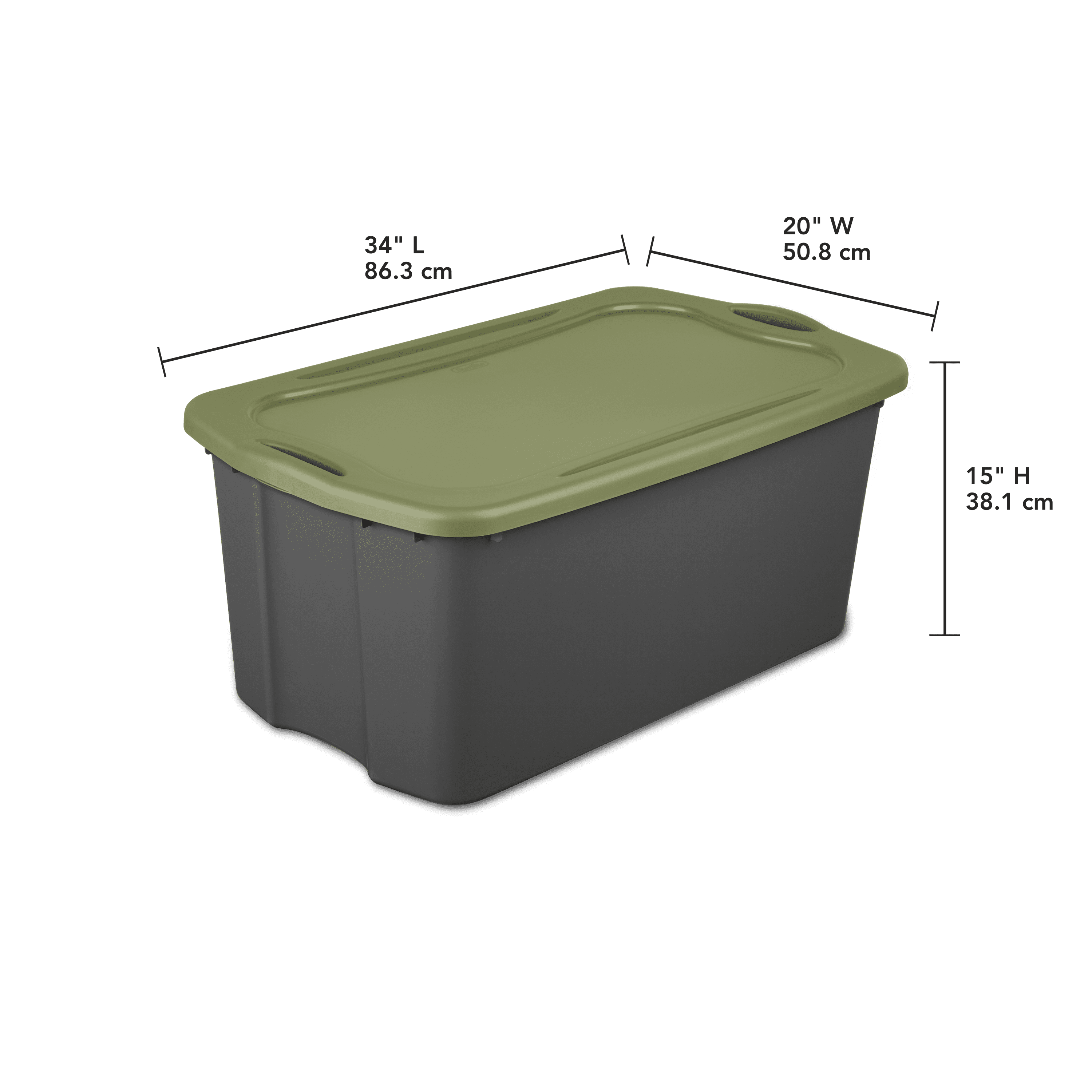 Sterilite 1393 - 30 Qt. HingeLID Storage Box Flat Gray 13933V06