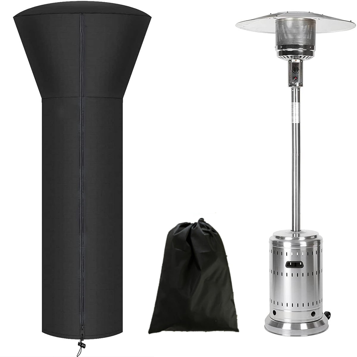 Patio Heater Cover Heavy Duty Waterproof With Zipper Standup Heater Cover 