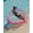 thumbnail image 4 of Hamaca acuática FUNBOY Original con forma de corazón transparente con flotador de malla para piscina, 4 of 6