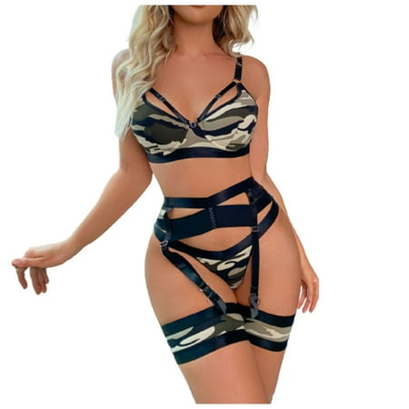 

JeashCHAT Sexy Lingerie for Women Underwear Bra Panties Underclothes Underpants Garter Belt Lingerie Roleplay Sets
